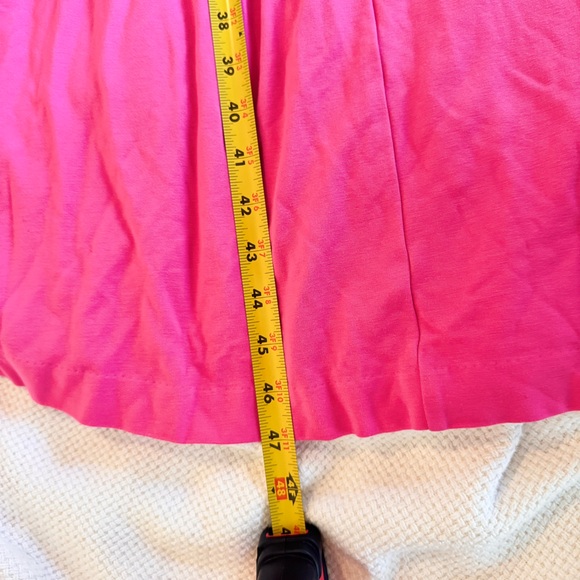 BODEN Petra Puff Sleeve Ponte Midi Dress Sangria Sunset Pink & Red Colorblock - Picture 15 of 15